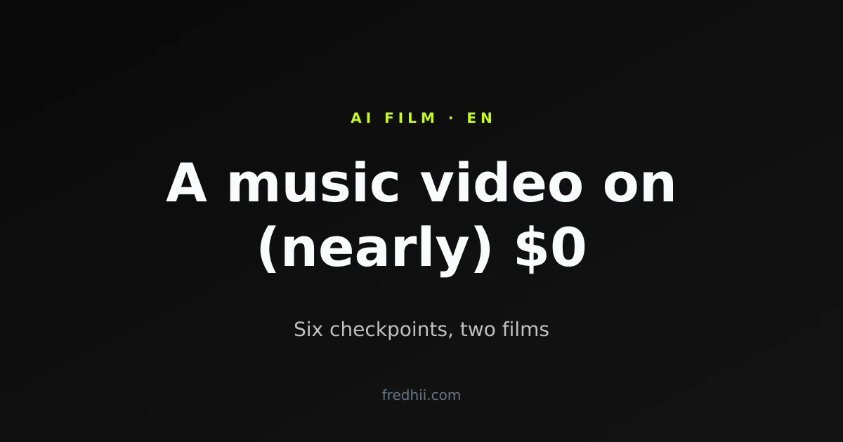 An AI Music Video on a (Nearly) $0 Budget: The NOVALYX Pipeline and Its Six Checkpoints